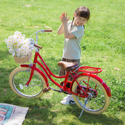纽斯加儿童自行车女孩6-12岁18寸20寸22寸复古女式单车童话系列