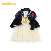 巴拉巴拉女童连衣裙秋冬2021款式小童公主，洋气精致裙子儿童童装女