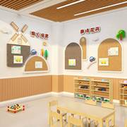 幼儿园毛毡板环创材料主题，墙面教室布置装饰画背景，班级文化神器贴