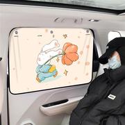 卡通车窗遮阳帘宝宝防晒隔热吸盘式可伸缩婴儿童汽.车内侧窗全