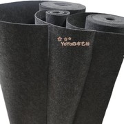 黑麻灰色毛毡深花灰针刺无纺不织布，桌垫收纳包面料(包面料)1-2-3-5mm厚