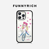 funnyrich电动车自行车女孩适用iphone15promax手机壳苹果14透明保护套，13超薄12女包边防摔高级感magsafe