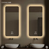 卫生间智能镜子触摸屏带灯挂墙式洗手间，竖款无框防雾led浴室镜