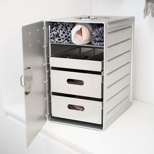 航空铝储物箱桌面收纳箱储物柜家用整理可移动文件柜抽屉式收纳柜