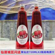 16年2瓶装聚仙庄杨梅汁(杨梅汁，)鲜榨杨梅原汁，纯果蔬孕妇儿童果汁饮料