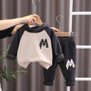 男宝宝秋装套装1-3岁儿童装2男小童卫衣6个月婴儿衣服秋季帅洋气