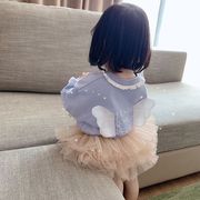 女童蓬蓬短裙2021春秋，中小童洋气蛋糕裙纱裙，女宝宝公主半身裙