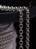 S925纯银2.6毫米粗十字珍珠项链DIY配件百搭O字裸链加长女毛衣链