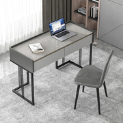 意式极简岩板电脑桌带抽屉，高端卧室办公桌子，书房书桌轻奢简约现代