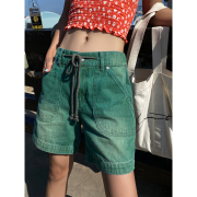高腰牛仔短裤女夏季2024显瘦五分裤夏天薄款宽松小个子阔腿裤