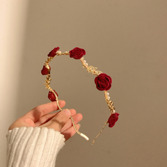 干枯玫瑰~法式复古珍珠发箍