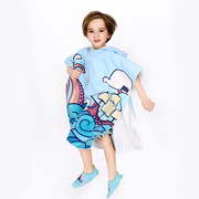 宝宝浴巾夏季轻薄款外穿儿童专用大童游泳浴袍吸水速干卡通夏斗篷