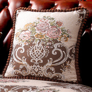 欧式沙发含芯靠垫抱枕客厅家用大号床头靠背美式复古提花靠枕定制