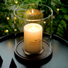 北欧创意烛台摆件玻璃，灯罩家用浪漫烛光，晚餐样板间民宿装饰蜡烛罩