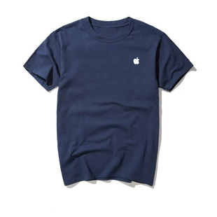 夏季苹果工装t恤手机店，工作服可定制logo图案文字纯棉短袖