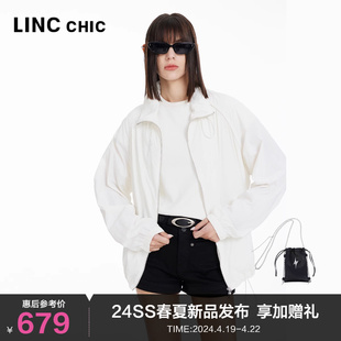 LINCCHIC金羽杰2024年夏季轻薄防晒短箱夹克外套女S242JK292Y