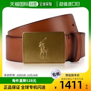 香港直邮潮奢 Polo Ralph Lauren Polo 拉夫 劳伦 男士 扣板皮带