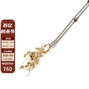 日本AMP JAPAN金色独角兽银镀金护身符短款项链日韩12AH-160