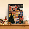 galison冬灯圣诞节日氛围感diy数字油画手工填色丙烯油彩装饰挂画