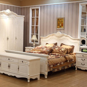 欧式双人床实木床1.8米1.5美式床轻奢法式宫廷床白色田园风床