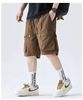 夏季男士宽松版型冰丝薄款透气大口袋工装户外休闲短裤五分裤男裤