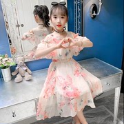 2022女童连衣裙夏天长裙5儿童6岁7沙滩裙，8小女孩韩版海边裙子演出