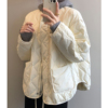高级白鸭绒(白鸭绒，)羽绒服女2023年冬季韩版宽松菱格时尚学生短款外套
