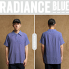 SIMONJAMESCATHCART 锯齿条纹Polo衬衫男RADIANCE-Blue