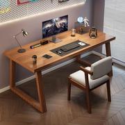 桌子电脑桌台式家用办公桌书桌卧室实木腿小户型简易工作台写字桌