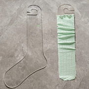亚克力透明水晶袜模成人袜板儿童，长筒袜展示道具，直筒袜挂板中筒袜