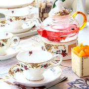 花茶茶具套装家用下午茶整套陶瓷茶具欧式咖啡具套装茶杯简约