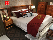 恒宜刺猬紫檀红木1.8米双人床实木家具新中式花梨木6尺婚床床头柜
