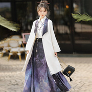 原创设计画影汉服，女中国风改良汉元素，衬衣马面裙套装