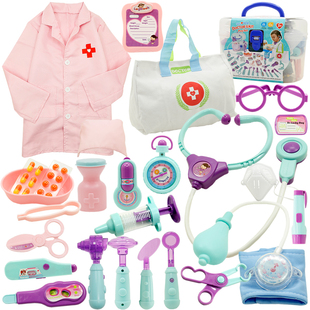 小医生扮演玩具套装女孩工具，医疗箱护士儿童打针过家家男孩听诊器