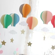 春夏季商场店面橱窗装饰道具，创意立体纸，热气球挂饰幼儿园早教布置