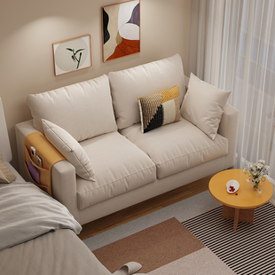 北欧双人沙发卧室小户型现代简约布艺沙发，网红出租屋服装店小沙发