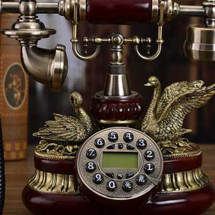 仿古电话机欧式老式创意复古电话机古董工艺家用固定座机比翼双飞