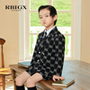 RBIGX瑞比克童装春秋季复古潮流西服印花外套儿童男童礼服