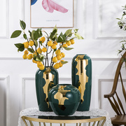 欧式陶瓷花瓶新中式复古创意摆件客厅插干花奢华花器家居装饰品