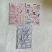 日本bgm硅胶透明印章复古邮戳，邮票和风花纹糖果罐手帐装饰
