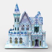 儿童立体拼图3d模型冰雪城堡公主，小屋纸房子女孩礼物益智手工玩具