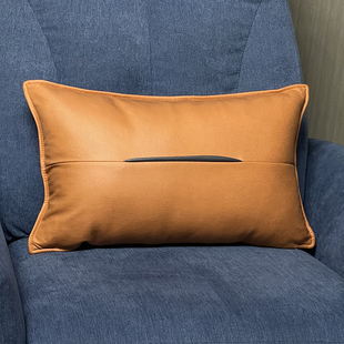 科技布抱枕(布抱枕)沙发，客厅靠枕靠垫橙色，抱枕套不含芯轻奢靠垫套枕头