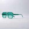清新薄荷绿色飞行员式太阳眼镜，uv400防紫外线辐射小众配近视墨镜