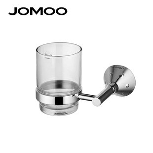JOMOO/九牧卫浴挂件 漱口杯 玻璃单杯双杯精铜支架刷牙杯9338