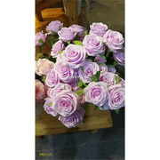 仿真玫瑰花束欧式假花玫瑰花客厅餐桌花摆设花瓶插花花艺家居装饰