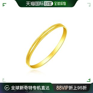 香港直邮同购 周大福 周大福 女士 999.9黃金手鐲(實心) F203
