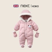 英国Next koko婴儿连体衣冬季男女宝宝欧美加厚外出包脚卡通棉服