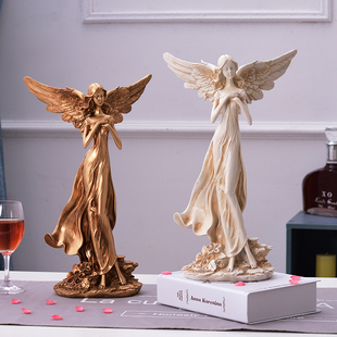 欧式女神人物雕塑天使小摆件创意家居客厅装饰品电视柜酒柜艺术品