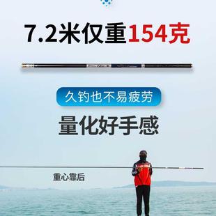 7.2正韩国领日本碳素鱼竿品米超轻超硬钓秀鱼竿领秀代短节1/8/9/0