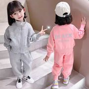 女童运动套装春秋季2022潮韩版休闲最两件套时尚，洋气时髦